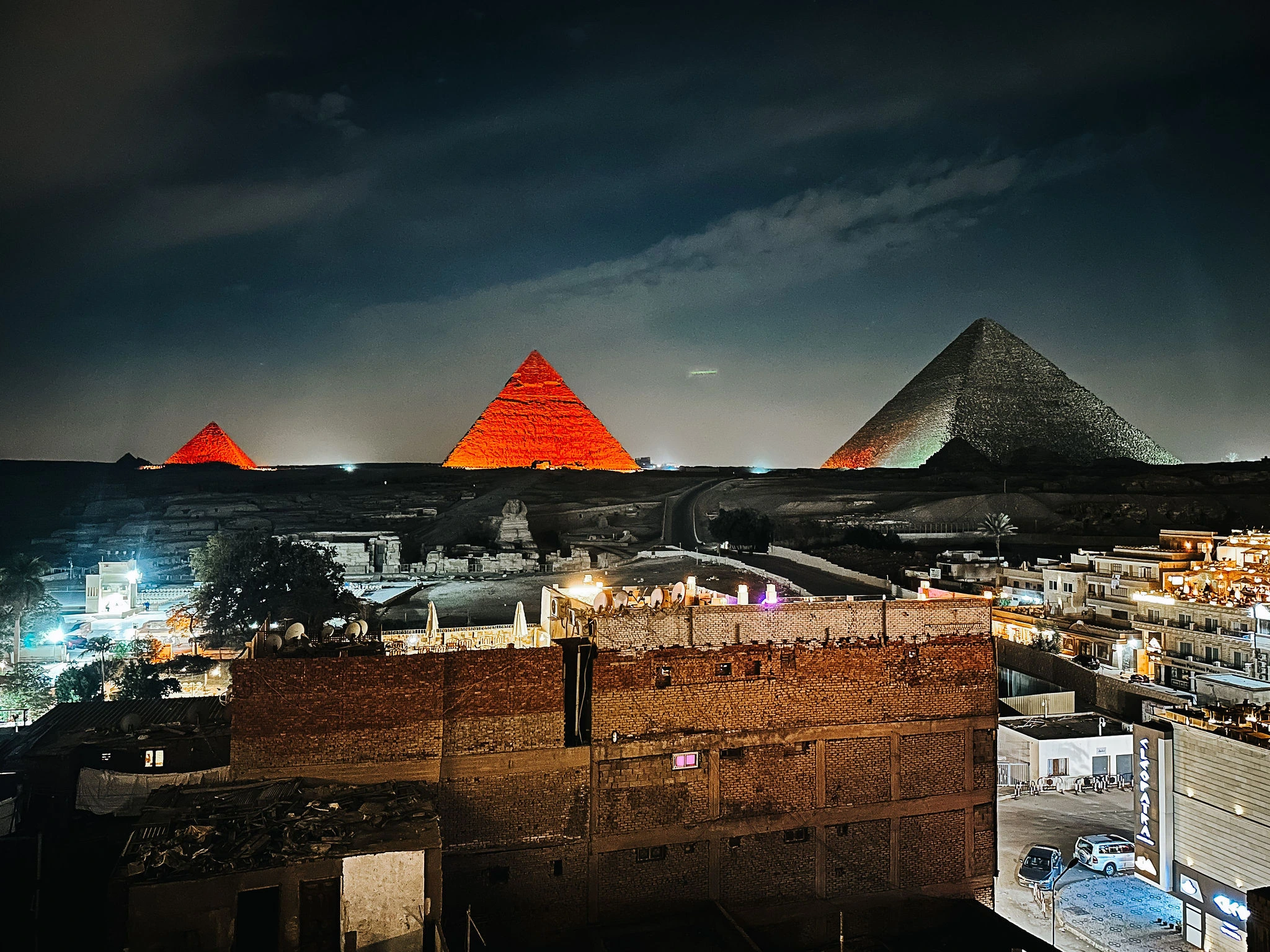 Giza Pyramids by night